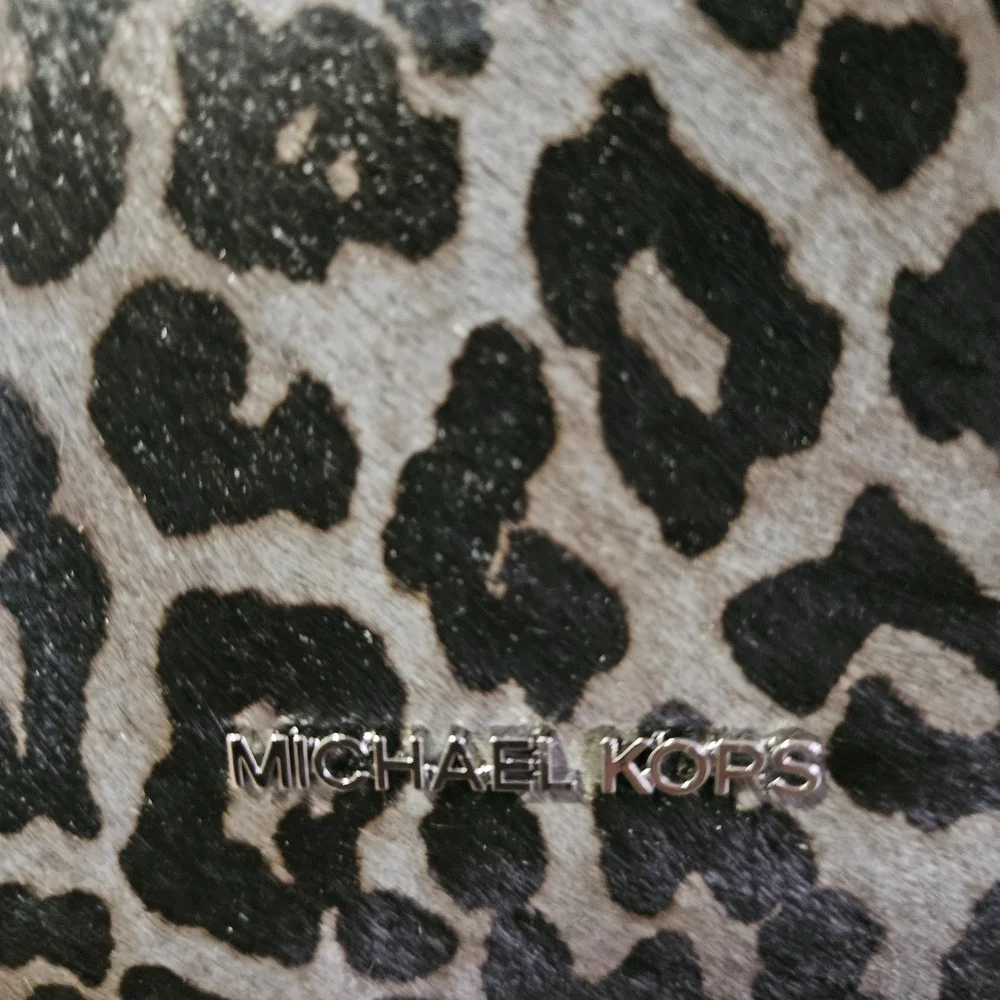 Michael Kors Nayla Medium Leopard Print Calf Hair Hobo Shoulder Bag